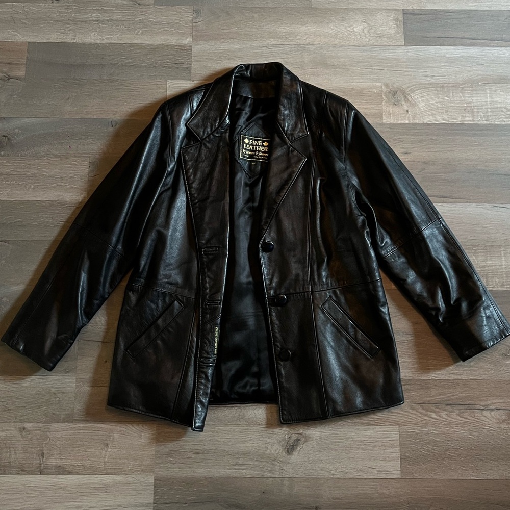 Vintage Black Leather Jacket